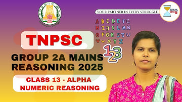 TNPSC Group 2A Mains Reasoning - Class 13 #tnpsc #group2answerkey #reasoning