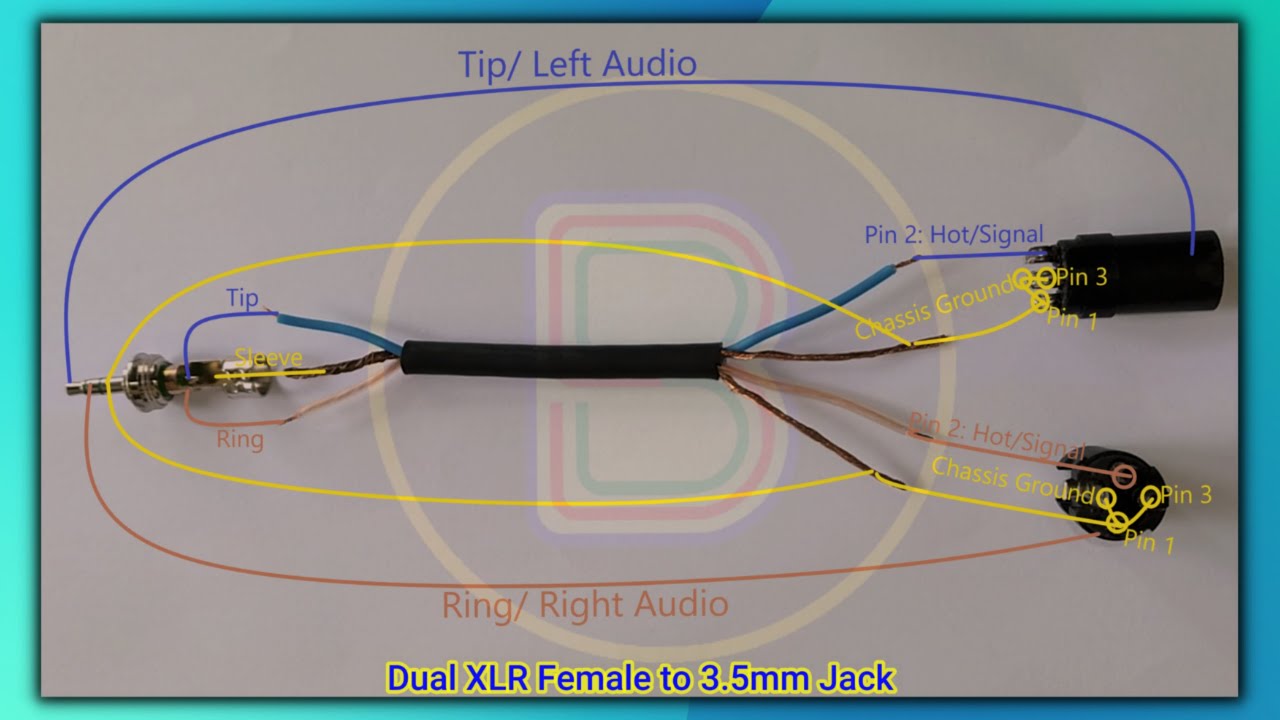 How to Make XLR to 3.5mm Stereo Cable  Dual XLR Female to 3.5mm Jack 