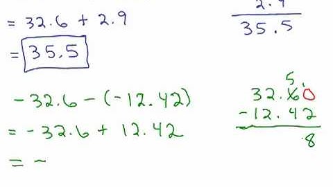 Adding and subtracting positive and negative decimals