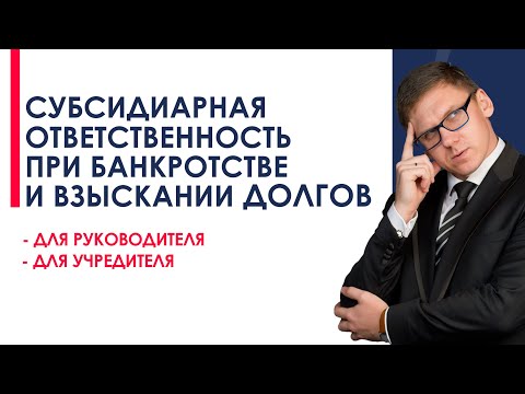 Субсидиарная ответственность (учредителя и руководителя) при банкротстве и взыскании долгов.