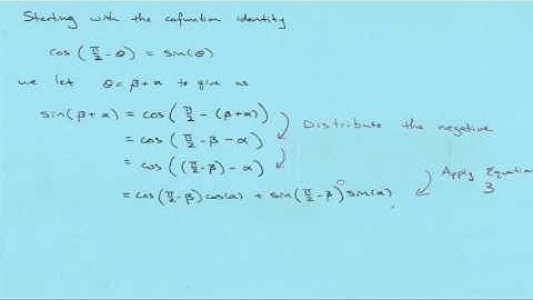 Trig Identities (Part 3) - Derivation for Sine of the Sum of Two Angles