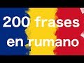 Aprender rumano - 200 frases en rumano (nativo) con traducción