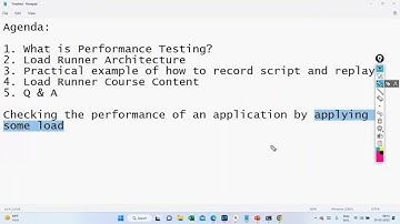 Performance Testing using LoadRunner Demo.