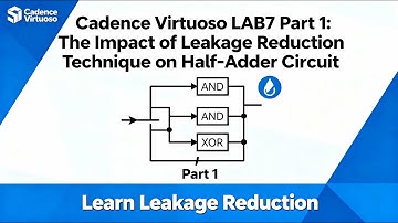 Cadence Virtuoso LAB7 - Part 1: The impact of leakage reduction technique on Half-Adder Circuit