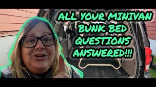 EVERYTHING YOU ASKED ABOUT MY MINIVAN CAMPERS BUNK BEDS!!! I answer the most asked questions