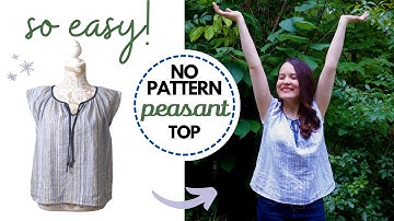 Only 2 pieces to make this EASY peasant top for summer!