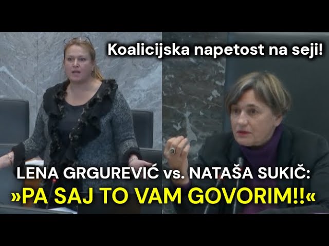 Nova drama: Besedni SPOPAD med Natašo SUKIČ in Leno GRGUREVIĆ | Seja o razrešitvi UKZ (17. 12. 2024)