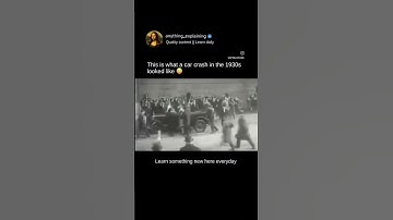 This is what a car crash in the 1930s looked like