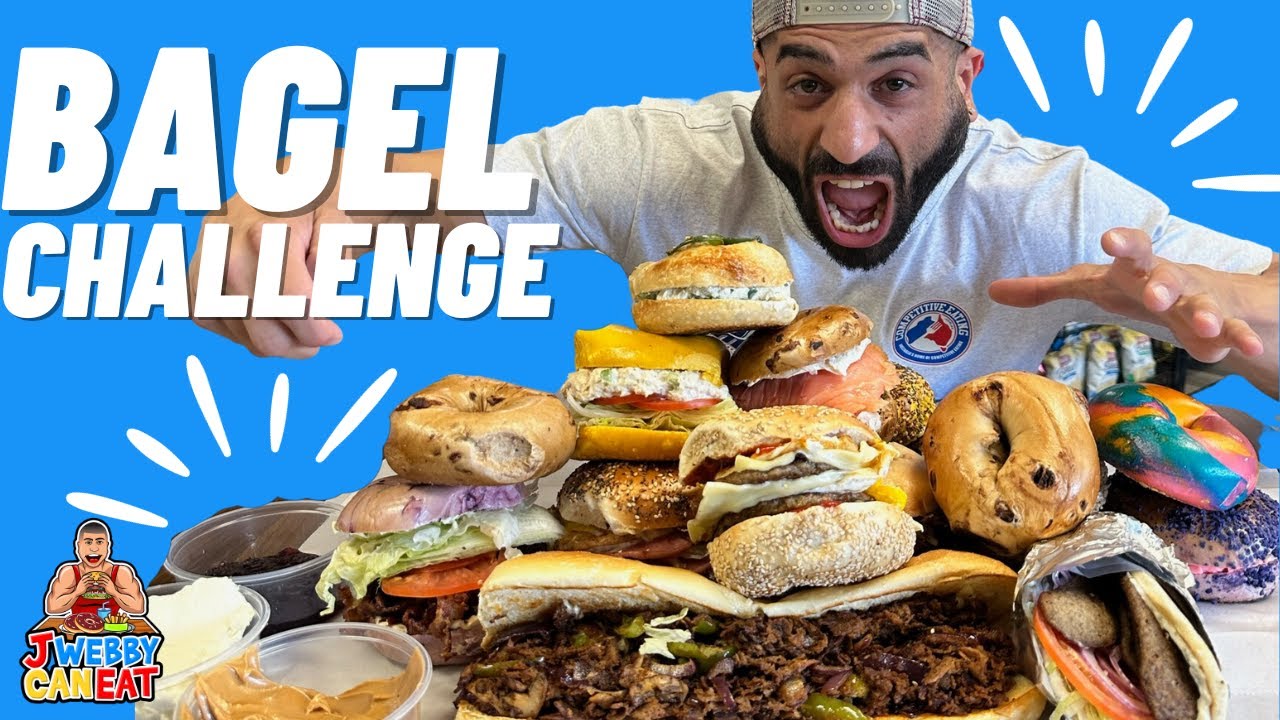 THAT'S A LOT OF BAGELS.... BAGELS N CREAM, NJ BAGEL CHALLENGE YouTube