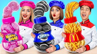 Tantangan Masak  Tantangan 100 Lapis Makanan Mahal Vs Murah Oleh Turbo Team