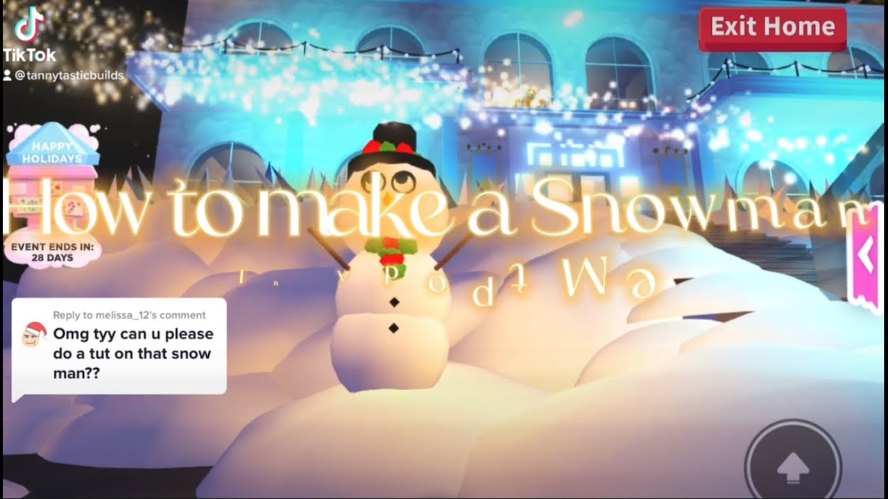 How to make a snowman in Adopt Me YouTube