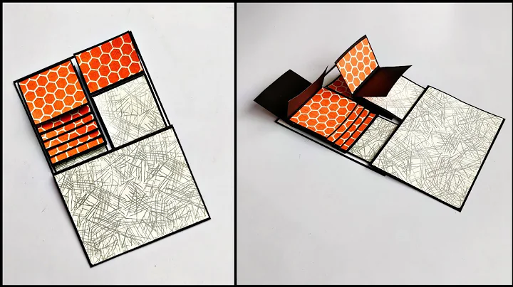 Easy Double waterfall card tutorial | DIY waterfall card for scrapbook | school project ideas