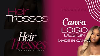 Designing Hair Logo In Canva| Logo Design by Dreannadesignstudio 199 views 3 months ago 11 minutes, 5 seconds