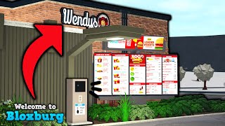 The Most *REALISTIC* FAST-FOOD RESTAURANT ON BLOXBURG! (Bloxburg Wendys) | Roleplay Review