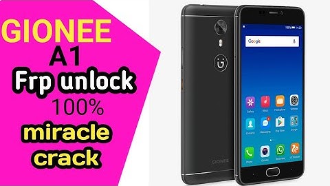Gionee A1 Frp Unlock/Bypass Google Account  by Miracle Box/Android 9