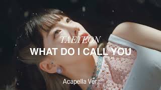 [Clean Acapella] TAEYEON - What Do I Call You