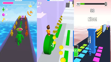 Layers Roll -vs- Giant Rush -vs- Stack Colors || Which Is Best | Android iOS Gameplay