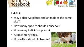 Signs of the Seasons Volunteer Training: Session 2
