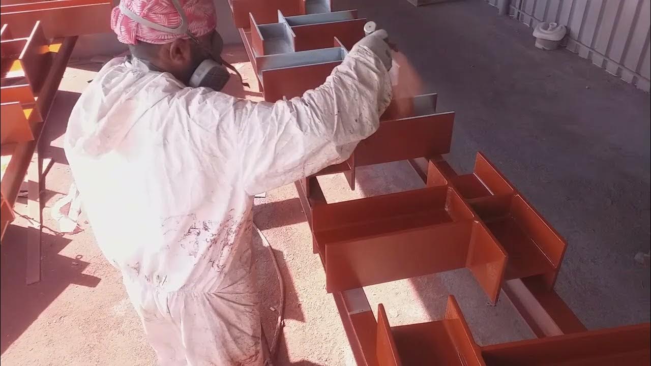 Jotun red oxide primer, Airless painting YouTube