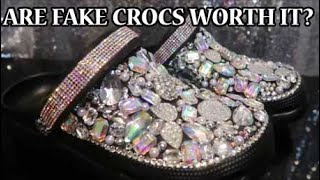 WATCH ME SLAY THESE FAKE CROCS -ARE KNOCK OFF CROCS WORTH IT?