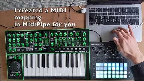 How I control Novation Circuit Nova w/ Roland System-1 Synth via MidiPipe