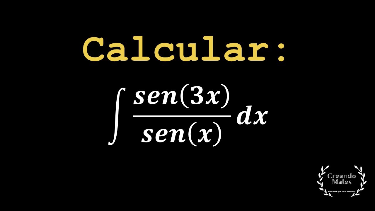 Antiderivada De Sen 3x sen x YouTube