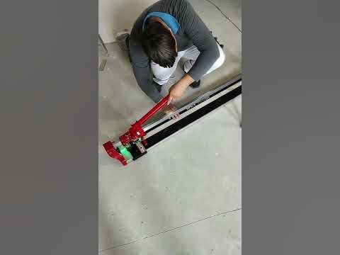Плиткорез DLT max line 120 Первый пробный рез - YouTube