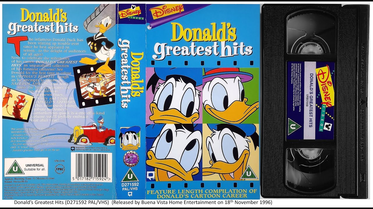 Donald s Greatest Hits 18th November 1996 UK VHS YouTube Donald s Greatest Hits 18th November 1996 UK VHS YouTube