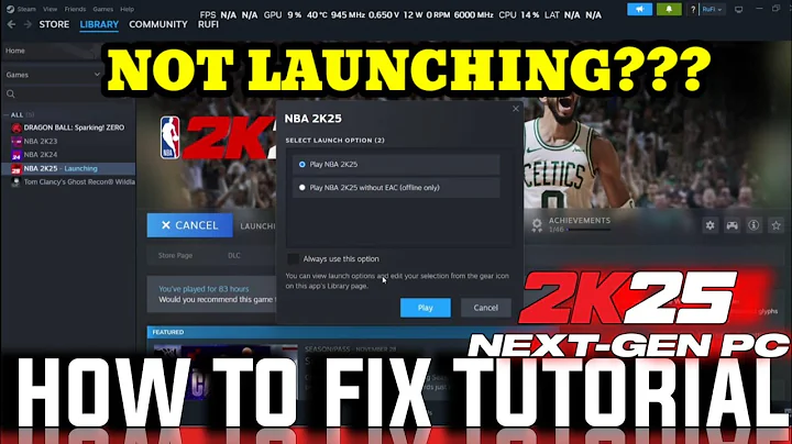 How to FIX NBA 2K25 PC "NOT LAUNCHING" after "LATEST UPDATE 3.0"? | TUTORIAL
