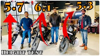 YEZDI Seat HEIGHT Test | Adventure, Roadster & Scrambler  | Will 5.4, 5.8 & 6ft Height WORK ?