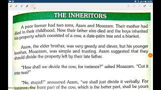 The Inheritors -Part 1 | English for class X Matric YR-10 | Sindh Board | Matric English Karachi Brd