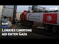 Humanitarian aid starts entering Gaza from Egypt | AFP