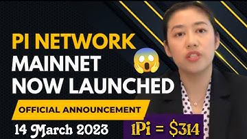 Boom 💥|Pi Network Mainnet now Launched Official Announcement 14 March 2023 🤩🤯| 1Pi = $314 🤑🎉 #crypto