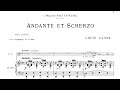 Louis ganne  andante et scherzo for flute and piano with score