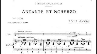 Louis Ganne - Andante et Scherzo for Flute and Piano (with Score)