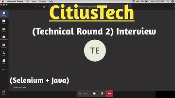 Technical Round | Real CitiusTech Automation (Selenium + Java) Testing interview on teams