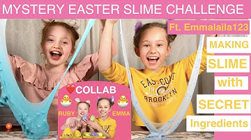 MYSTERY EASTER SLIME CHALLENGE | Emmalaila123 V