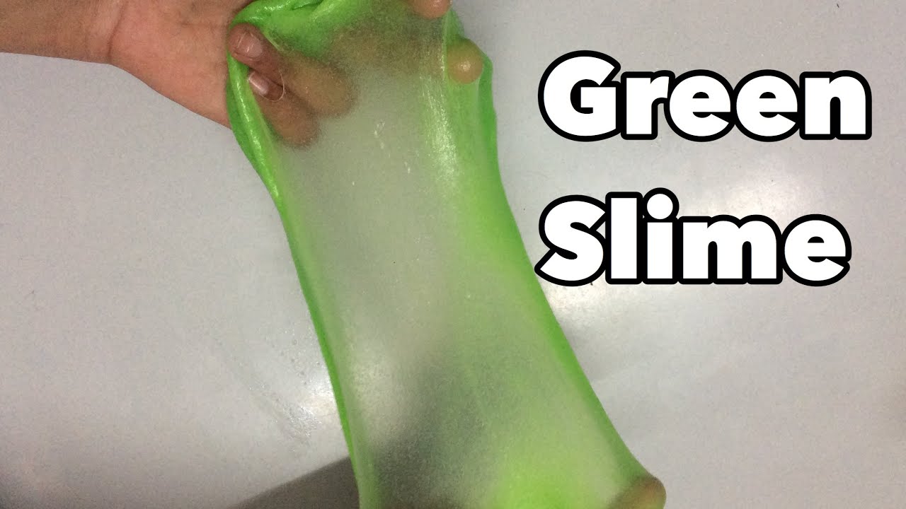 How to make green colour slime without paints, food colouring or any