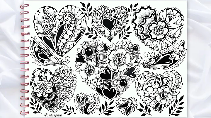 How to draw Beautiful zentangle hearts for beginners | Zentangle heart ideas