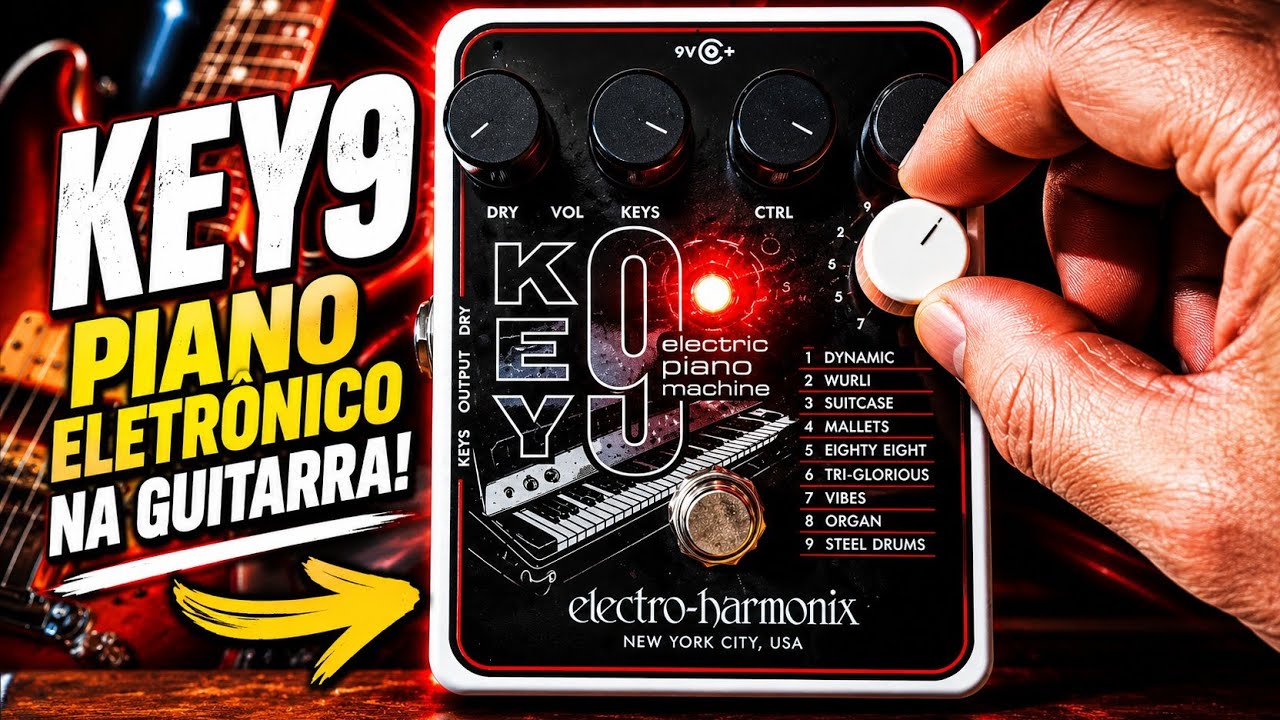 Pedal EHX Key9 Electric Piano Machine Electro-Harmonix para