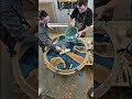 Handcrafting a Massive Ocean Blue Epoxy Dining Table 🌊🪵