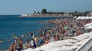 АДЛЕР / ОЛИМПИЙСКАЯ НАБЕРЕЖНАЯ / БАРХАТНЫЙ СЕЗОН / толпы туристов шок