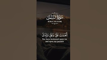 "سورة النمل" فتبسم ضاحكا من قولها #القران_الكريم