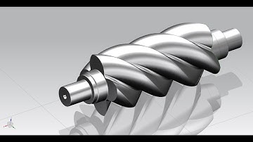 How to create compressor screw by Swept feature with Angular law option in Siemens NX11.0
