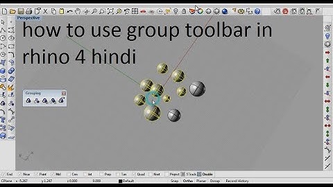 CAD Basic Modeling Training Tutorial for Beginner  |  group toolbar in rhino 4 hindi
