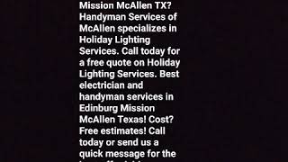Holiday Lighting Services Holiday Light Installers and Cost Handyman Services of McAllen