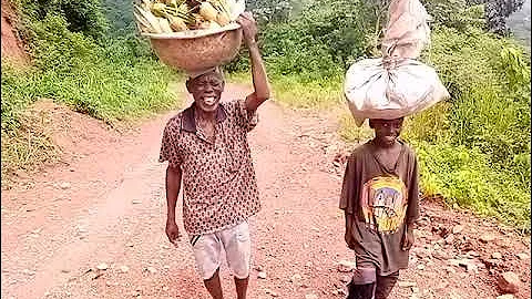 A hike from Akokobenom Nsuo to Twenedurase-kwahu whiles enjoying the fruit of labour
