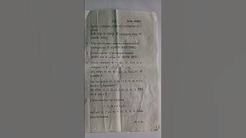 B.Sc. Fifth semester 1st Paper Group and Ring Theory and Linear Algebra  2024-2025 BU Jhansi