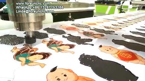 CNC Machine with CCD Camera and oscillating knife for printing board cutting