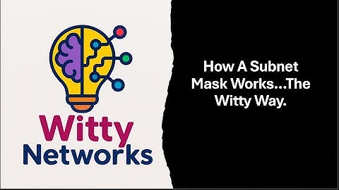 How A Subnet Masks Work...The Witty Way